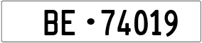 Trailer License Plate